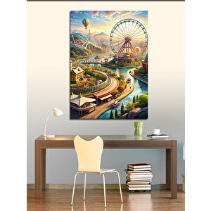 Kanvas Tablo Dönme Dolap  Ve Lunapark 50x70 cm