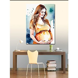 Kanvas Tablo Suluboya Hamile Kadın 70x100 cm
