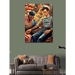 Kanvas Tablo Dövmeci Temalı 70x100 cm