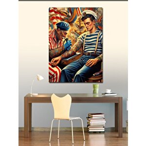 Kanvas Tablo Dövmeci Temalı 70x100 cm