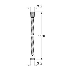 Relaxaflex Metal Long-life Metal Duş Hortumu 150cm - 28143001