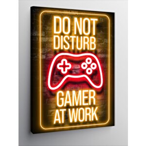 Kanvas Tablo Rahatsız Etmeyin Gamer Var 50x70 cm