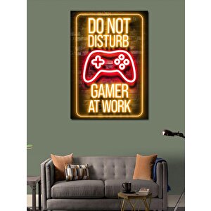 Kanvas Tablo Rahatsız Etmeyin Gamer Var 50x70 cm