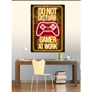 Kanvas Tablo Rahatsız Etmeyin Gamer Var 50x70 cm