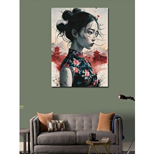 Kanvas Tablo Japon Kadın 100x140 cm