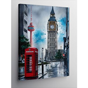 Kanvas Tablo İngiltere Saat Kulesi 70x100 cm
