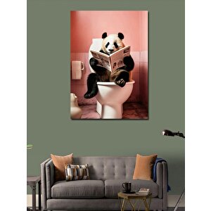 Kanvas Tablo Pandanın Tuvalet Keyfi 50x70 cm