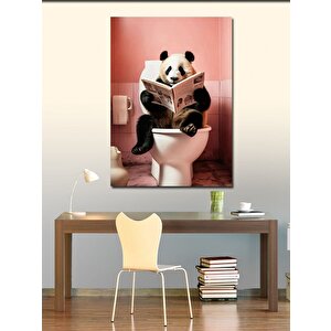 Kanvas Tablo Pandanın Tuvalet Keyfi 50x70 cm