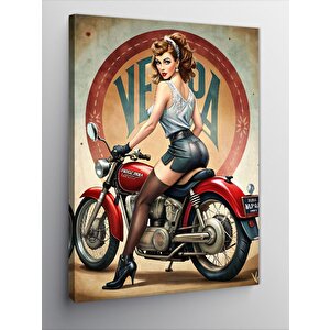 Kanvas Tablo Harley Ve Kadın 100x140 cm