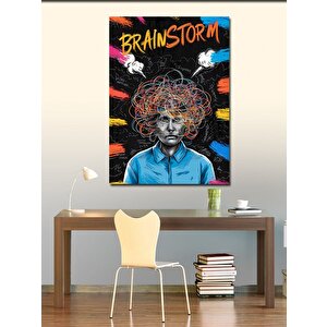 Kanvas Tablo Beyin Fırtınası 100x140 cm