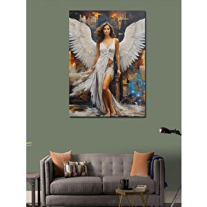 Kanvas Tablo Beyaz Melek 100x140 cm