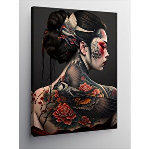 Kanvas Tablo Yakuza Japon Kadın 70x100 cm