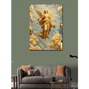 Kanvas Tablo Altın Melek 100x140 cm