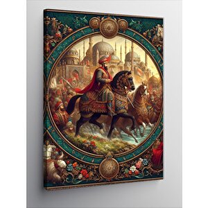 Kanvas Tablo Osmanlı Padişahı Sefere Çıkıyor 100x140 cm