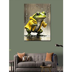 Kanvas Tablo Sarı Yağmurluklu Kurbağa 50x70 cm