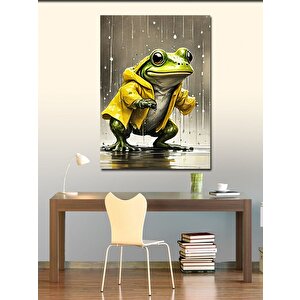 Kanvas Tablo Sarı Yağmurluklu Kurbağa 70x100 cm
