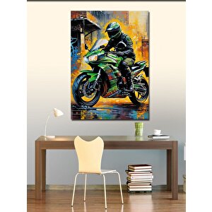 Kanvas Tablo Yarış Motosikleti 70x100 cm