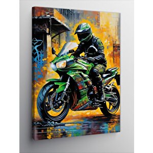 Kanvas Tablo Yarış Motosikleti 50x70 cm