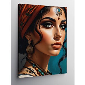 Kanvas Tablo Hintli Ranee Kadın 100x140 cm