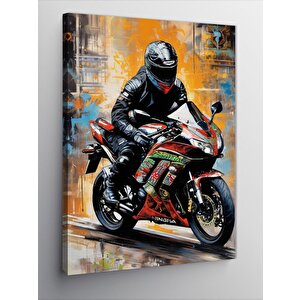 Kanvas Tablo Yarış Motosikleti 50x70 cm