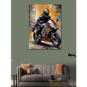 Kanvas Tablo Yarış Motosikleti 50x70 cm