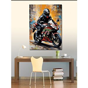 Kanvas Tablo Yarış Motosikleti 100x140 cm