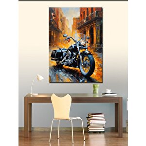 Kanvas Tablo Siyah Motosiklet 50x70 cm