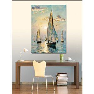 Kanvas Tablo Yelkenli Tekneler 100x140 cm