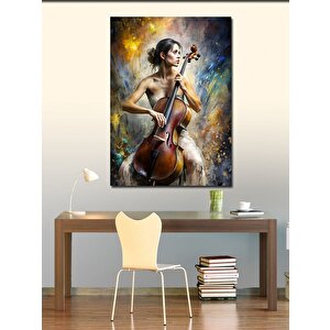 Kanvas Tablo Çello Çalan Kadın 70x100 cm