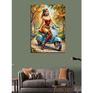 Kanvas Tablo Vefalı Kızıl Kadın 70x100 cm
