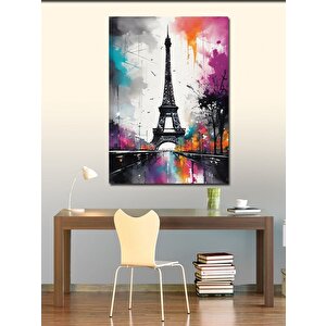 Kanvas Tablo Renkli Eyfel Kulesi 50x70 cm