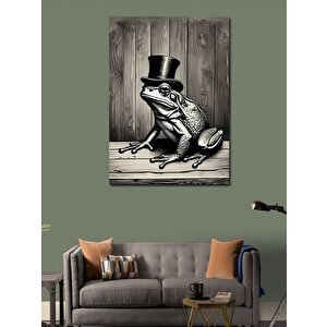 Kanvas Tablo Şapkalı Kurbağa 70x100 cm