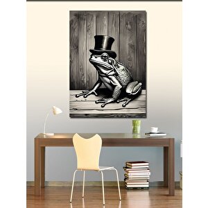 Kanvas Tablo Şapkalı Kurbağa 70x100 cm