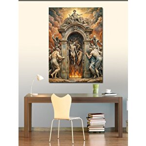 Kanvas Tablo Cehennem Tasviri 70x100 cm