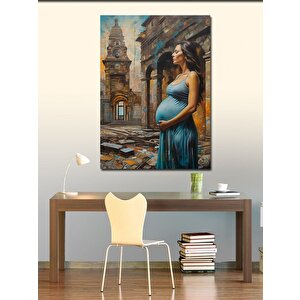 Kanvas Tablo Hamile Kadın 100x140 cm