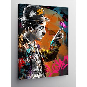 Kanvas Tablo Pop Art Charlie Chaplin 50x70 cm
