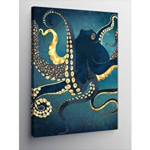 Kanvas Tablo Desenli Ahtapot 70x100 cm