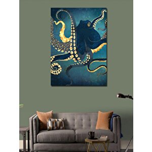 Kanvas Tablo Desenli Ahtapot 70x100 cm