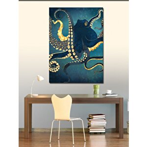 Kanvas Tablo Desenli Ahtapot 70x100 cm