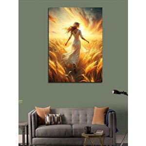 Kanvas Tablo Başak Tarlasındaki Kadın 70x100 cm