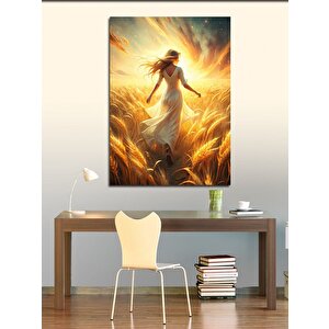Kanvas Tablo Başak Tarlasındaki Kadın 70x100 cm
