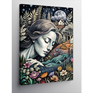 Kanvas Tablo Uyuyan Kadın 100x140 cm
