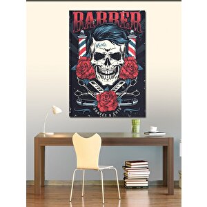 Kanvas Tablo Berber Dükkanı Temalı 50x70 cm
