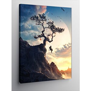 Kanvas Tablo Uçurumdaki Salıncak 70x100 cm