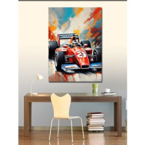 Kanvas Tablo Formula 1 Adet Retro 70x100 cm