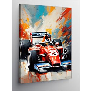Kanvas Tablo Formula 1 Adet Retro 100x140 cm