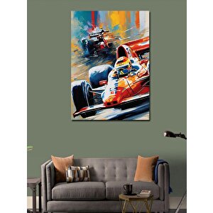 Kanvas Tablo Retro Formula 1 Yarışı 100x140 cm