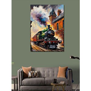 Kanvas Tablo Buharlı Tren 50x70 cm