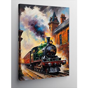 Kanvas Tablo Buharlı Tren 70x100 cm