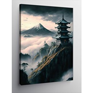 Kanvas Tablo Zirvedeki Japon Evi 50x70 cm